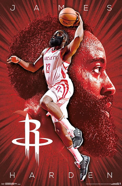 James Harden "Fearsome" Houston Rockets NBA Basketball Poster - Trends International