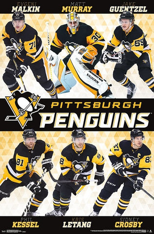 Pittsburgh Penguins "Six Stars" 2018-19 Poster (Crosby, Murray, Kessel, Malkin, Letang, Guentzel)