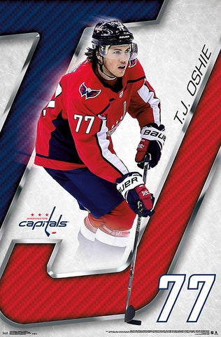 T.J. Oshie "Red White and Blue" Washington Capitals NHL Hockey Wall Poster - Trends 2018