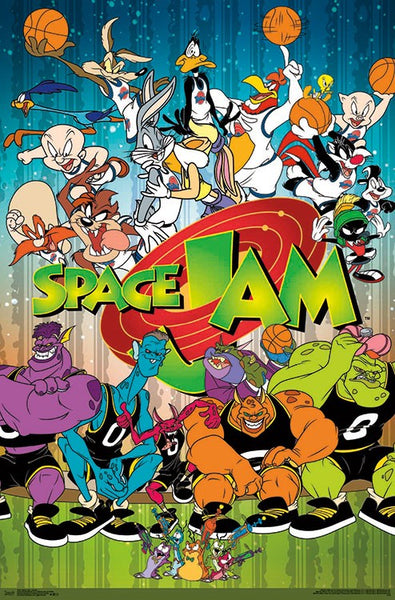 Space Jam Basketball (Looney Tunes Tune Squad vs. Monstars) Official Wall Poster - Trends International