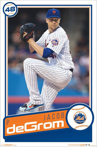 Jacob deGrom "Classic" New York Mets Official MLB Baseball Poster - Trends International