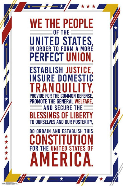 Preamble to The United States of America Constitution "We the People" Poster - Trends International