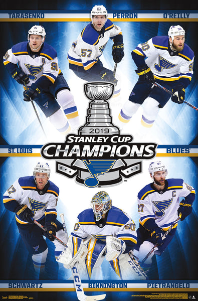 St. Louis Blues 2019 STANLEY CUP CHAMPIONS 6-Player Commemorative Poster - Trends Int'l.