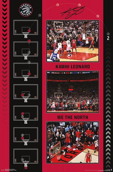 Kawhi Leonard "The Bounce" (Game-7-Winning Shot) Toronto Raptors NBA Basketball Commemorative Poster - Trends 2019