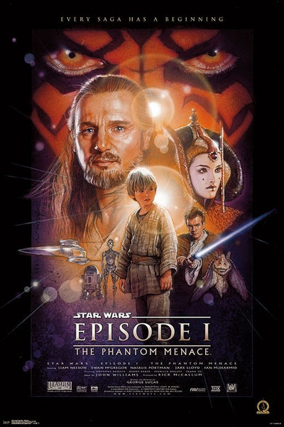 Star Wars Episode I - The Phantom Menace (1999) Official One-Sheet Movie Poster Reprint (24x36) - Trends International