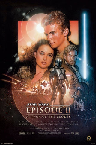 Star Wars Episode II - Attack of the Clones (2002) Official One-Sheet Movie Poster Reprint (24x36) - Trends International