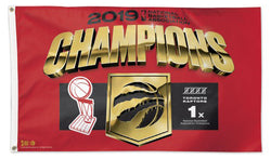 Toronto Raptors 2019 NBA Champions Official Commemorative DELUXE 3'x5' FLAG - Wincraft