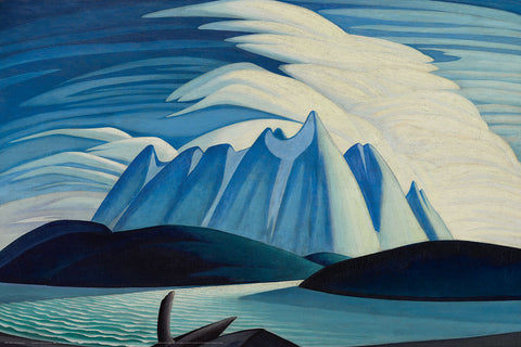 Lake and Mountains Canadian Wilderness Art (1928) by Lawren Harris Group of Seven Poster Print - Eurographics Inc.