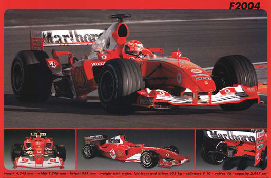 Ferrari Formula 1 F2004 Autophile Profile Poster- Nuova/Eurographics