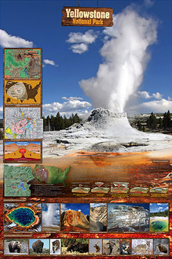 Yellowstone National Park Educational Wall Chart Poster - Eurographics Inc.