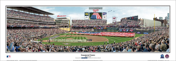 Minnesota Twins Target Field Inaugural Game 2010 Panoramic Poster Print - Everlasting Images
