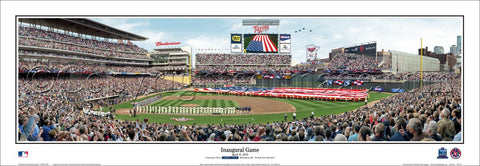 Minnesota Twins Target Field Inaugural Game 2010 Panoramic Poster Print - Everlasting Images