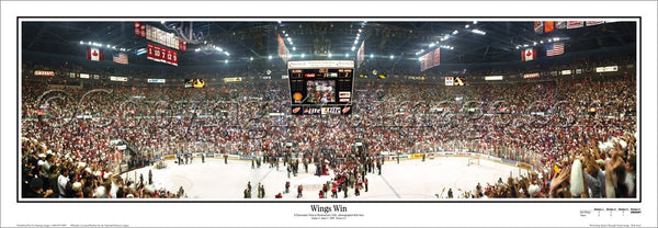 Detroit Red Wings 1997 Stanley Cup Panoramic Poster Print