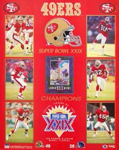 San Francisco 49ers Super Bowl Champions 24.25'' x 35.75'' Framed Poster
