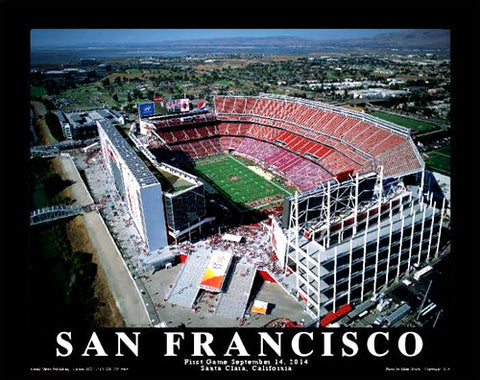 Levi's Stadium San Francisco 49ers Inaugural Gameday Poster Print - Aerial Views 2014