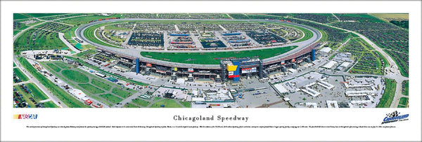 Chicagoland Speedway NASCAR Race Day Aerial Panoramic Poster Print - Blakeway Worldwide