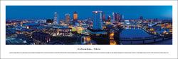 Columbus, Ohio Skyline at Dusk Panoramic Poster Print - Blakeway Worldwide