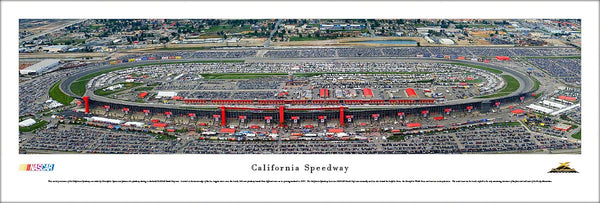 California Speedway NASCAR Aerial Panoramic Poster Print - Blakeway Worldwide