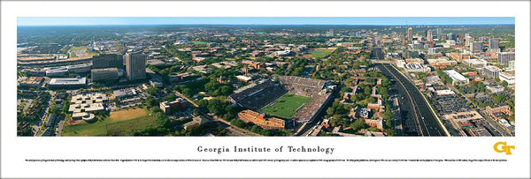 Georgia Tech University Football Gameday Aerial Panoramic Poster Print - Blakeway Worldwide