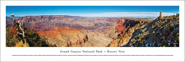 The Grand Canyon "Desert View" Panoramic Landscape Poster Print - Blakeway Worldwide
