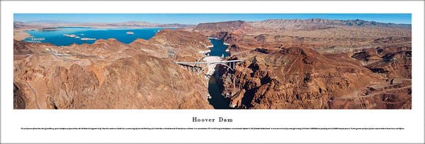 The Hoover Dam "Upstream View" Panoramic Landscape Poster Print - Blakeway Worldwide