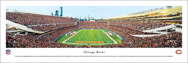 Chicago Bears "End Zone" Soldier Field Gameday Panoramic Poster Print - Blakeway