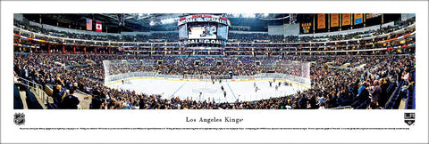 Los Angeles Kings Staples Center NHL Game Night Panoramic Poster Print - Blakeway Worldwide