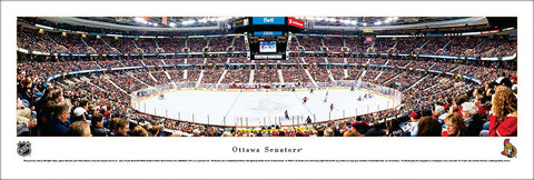 Ottawa Senators NHL Hockey Game Night Panoramic Poster Print - Blakeway Worldwide