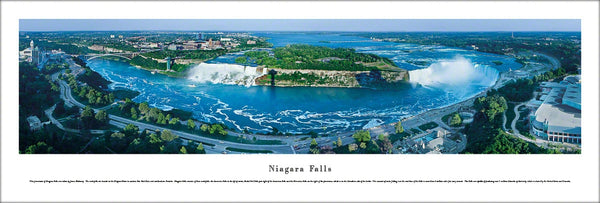 Niagara Falls Aerial View Panoramic Poster Print - Blakeway Worldwide (NIA3)