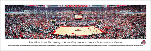 Ohio State Buckeyes Basketball Game Night Panoramic Poster Print - Blakeway Worldwide