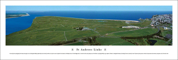 St Andrews Golf Links Aerial Panoramic Poster Print - Blakeway Worldwide