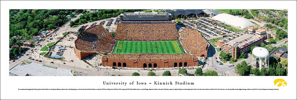 Iowa Hawkeyes Kinnick Stadium Aerial Panoramic Poster Print - Blakeway