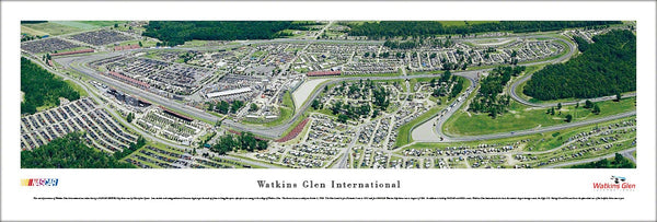 Watkins Glen International NASCAR Race Day Aerial Panoramic Poster Print - Blakeway Worldwide