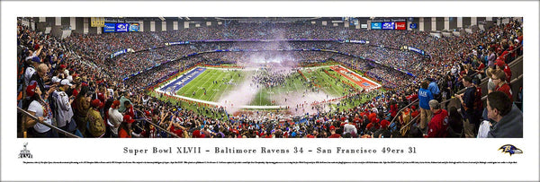 Super Bowl XLVII (2013) Baltimore Ravens Championship Panoramic Poster Print - Blakeway