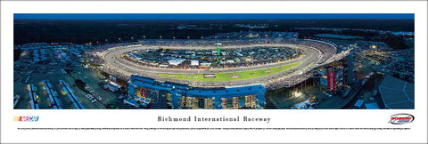 Richmond International Raceway Race Night (2013 Toyota Owners 400) Aerial Panoramic Poster Print - Blakeway