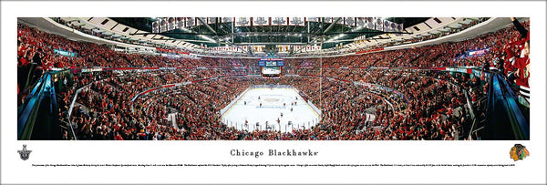Chicago Blackhawks United Center 2013 Playoffs Panoramic Poster Print - Blakeway