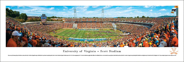 Virginia Cavaliers Football Scott Stadium Gameday Panoramic Poster Print - Blakeway 2013