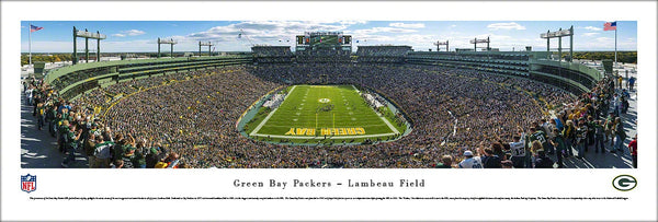 Green Bay Packers "End Zone" (2013) Lambeau Field Panoramic Poster Print - Blakeway