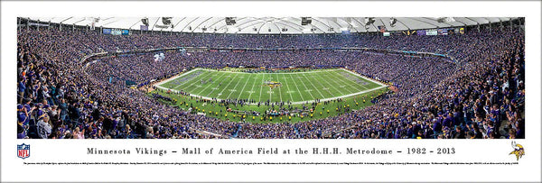 Minnesota Vikings Last Game at the Metrodome Panoramic Poster Print - Blakeway 2013
