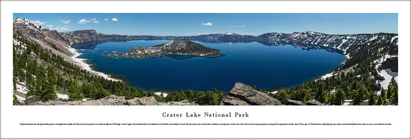 Crater Lake National Park, Oregon Panoramic Landscape Poster Print - Blakeway Worldwide