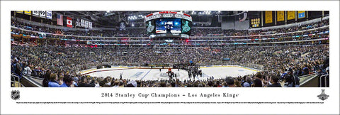 L.A. Kings 2014 Stanley Cup Champions Staples Center Panoramic Poster Print - Blakeway