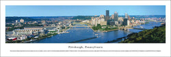 Pittsburgh, Pennsylvania Allegheny and Monongahela Aerial Skyline Panoramic Poster Print - Blakeway