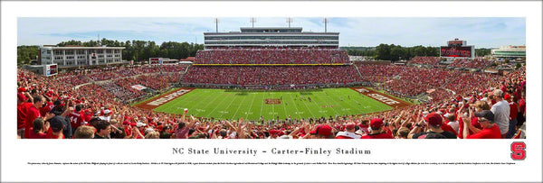 NC State Wolfpack Football Carter-Finley Stadium Panoramic Poster Print - Blakeway Worldwide