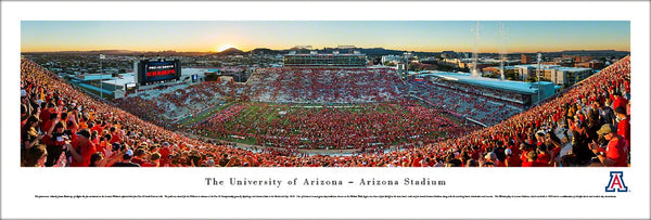 Arizona Wildcats Football Arizona Stadium Gameday Panoramic Poster Print - Blakeway Worldwide