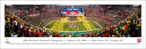Ohio State Buckeyes Football 2014 NCAA National Championship Panoramic Poster