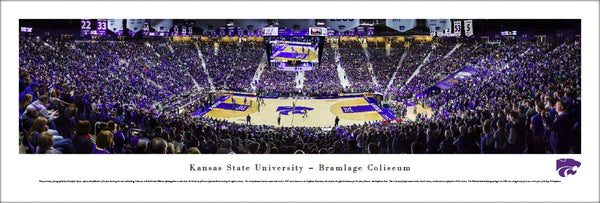 Kansas State Wildcats Basketball Bramlage Coliseum Panoramic Poster - Blakeway Worldwide
