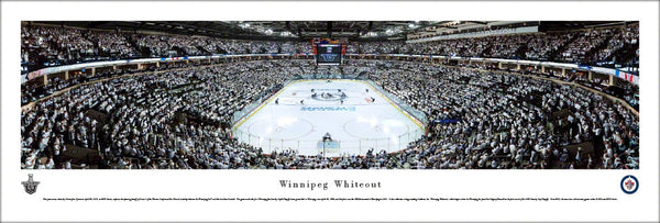 Winnipeg Jets "Winnipeg Whiteout" Playoff Game Night Panoramic Poster Print (4/20/2015) - Blakeway