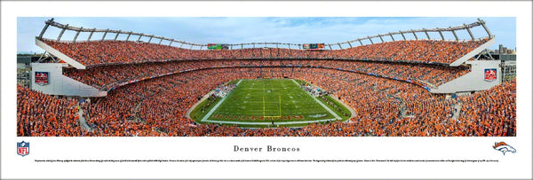 Denver Broncos Sports Authority Field Gameday Panoramic Poster Print - Blakeway 2015