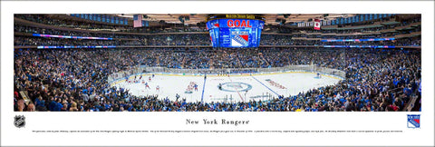 New York Rangers "Goal!" Madison Square Garden Game Night Panoramic Poster Print - Blakeway 2015