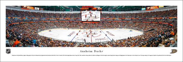 Anaheim Ducks Honda Center NHL Game Night Panoramic Poster Print - Blakeway Worldwide